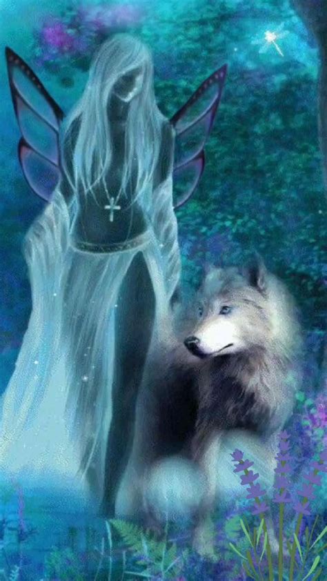 Fairy And 🐺 Wolf Art Fantasy Wolf Spirit Fantasy Wolf