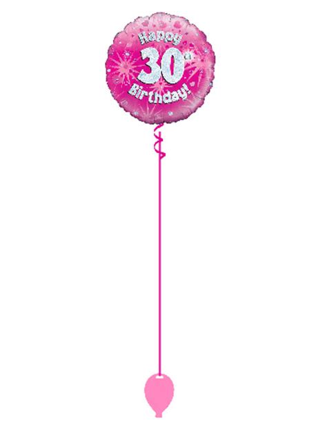 18inch Happy 30th Birthday Pink Holographic Balloon Its My Party