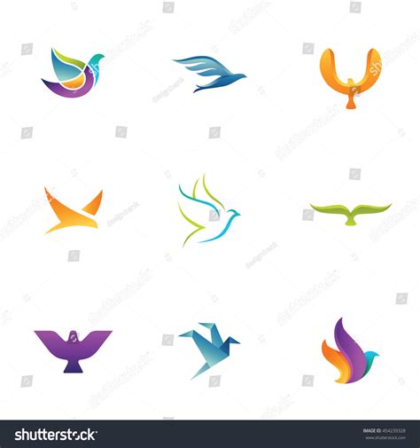 Bird Symbols - Royalty Free Stock Vector 454239328 - Avopix.com