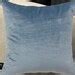 Baby Blue Velvet Pillow Coverlight Blue Velvet Pillowblue Etsy