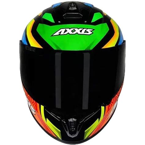 Capacete Axxis Draken Tracer Preto Laranja Azul Capacetes De Moto