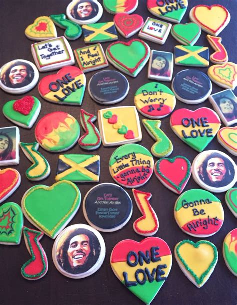 Bob Marley Themed Cookies Bob Marley Birthday Rasta Party Jamaican