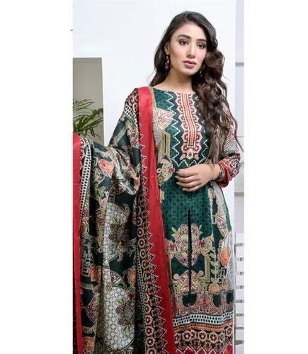 Libaas Dark Green Cotton Printed Palazzo Suit At Rs 1100 Piece In