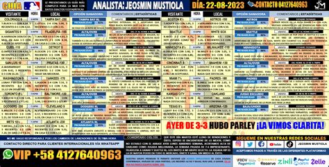 DE 3 3 HUBO PARLEY MARTES 22 08 2023 15 JUEGOS 14 PREDICCIONES