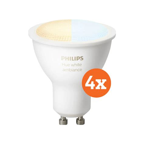 Philips Hue White Ambiance Gu10 Bluetooth 4 Pack Smart Gear Compare