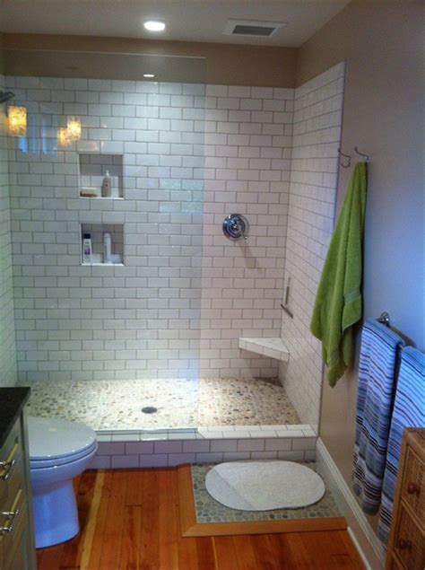 Adorable Doorless Walk In Shower Designs For Small Bathrooms Architect To