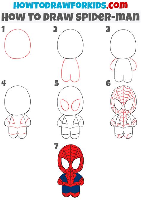 How To Draw Spider Man Easy Drawing Tutorial For Kids | Images and ...