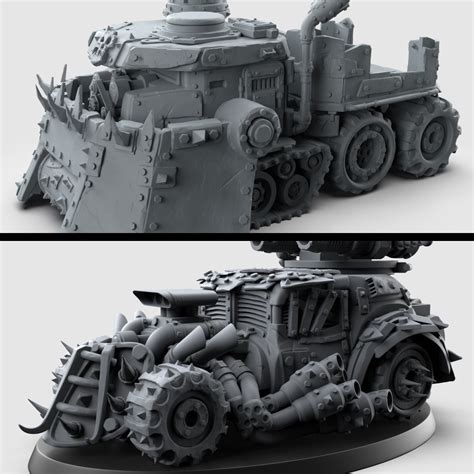 3D File Vehicles PACK ORK BATTLEWAGON DOOMCRUSHER Kustom Boosta