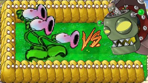 Plants Vs Zmobies Hack 1 Hypno Threepeater Vs 99 Gargantuar Vs Dr Zomboss Youtube