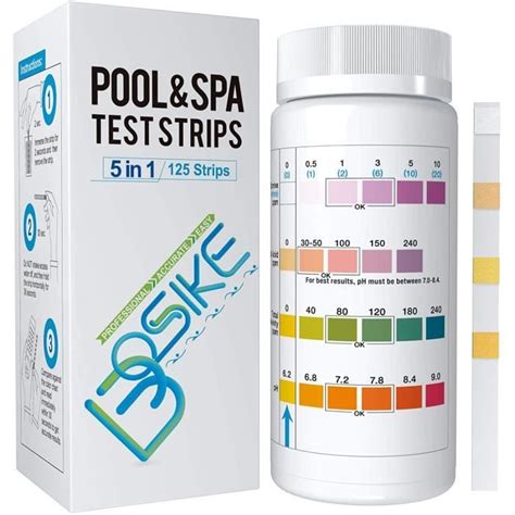 Kit Piscine Bosike Bandelettes De Test En Pour Piscine Et Spa Kit