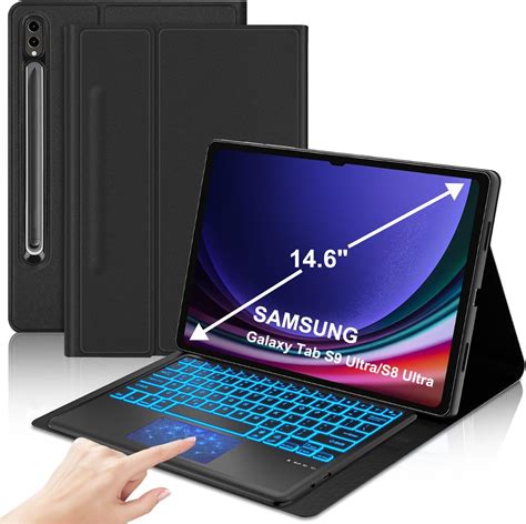 Kvago Funda Para Teclado Para Samsung Galaxy Tab S9 Ultra S8 Ultra