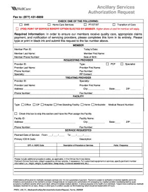 Wellcare Dme Authorization Form Fill Online Printable Fillable