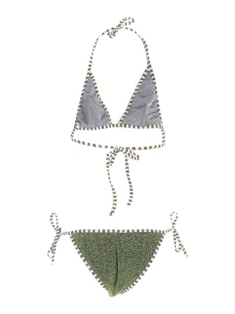 Bikinis M Missoni Lam Bikini In Green And Silver Dp J Dl