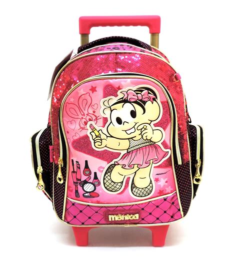 Mochila Turma Da M Nica Rodinhas Maquiagem Rosa Pacific Mochilas E