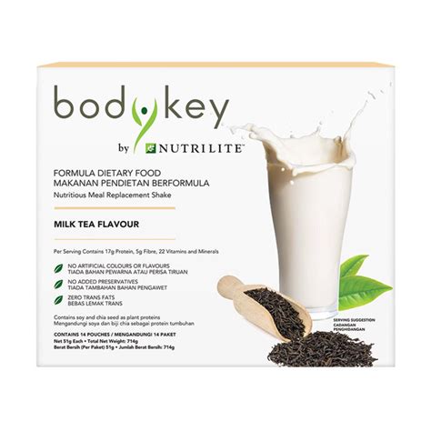 Bodykey By Nutrilite Meal Replacement Shake Milk Tea Berry Chocolate