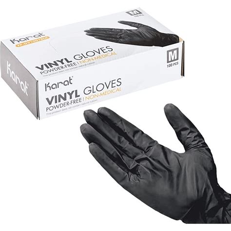 BLACK VINYL GLOVES