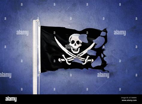 Drapeau Dechire Par Le Vent Banque De Photographies Et Dimages à Haute
