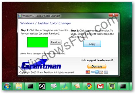 Change Your Windows 7 Taskbar Color the Easy Way (and Rotate Between ...