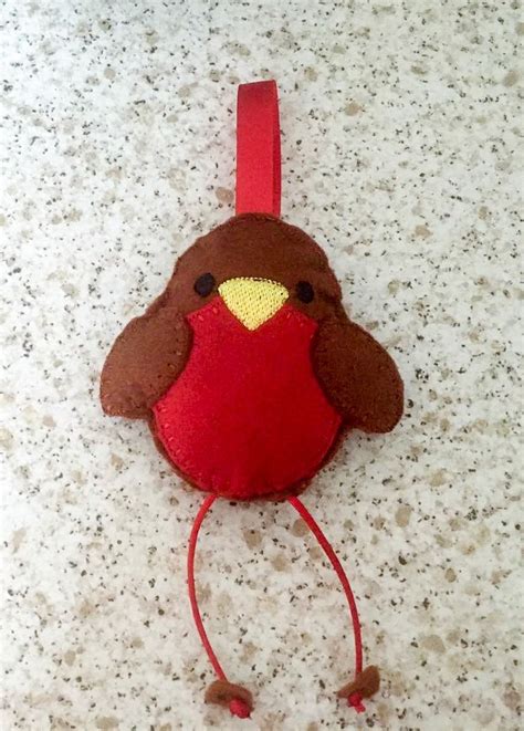 Christmas Robin Hanging Decoration Tree Decoration Robin Etsy Uk