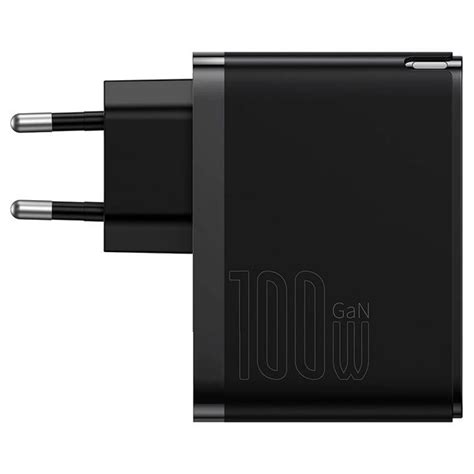 BASEUS GaN Pro Fast Charger C U 100W EU 1m Cable Black IPoncomp