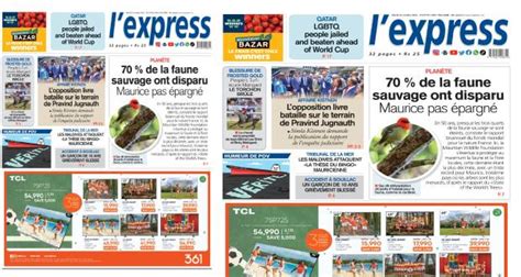 Les Grands Titres De Lexpress De Ce Mardi 25 Octobre 2022