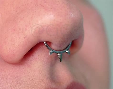 G G Implant Titanium Three Spike Hinged Segment Ring Spike Septum