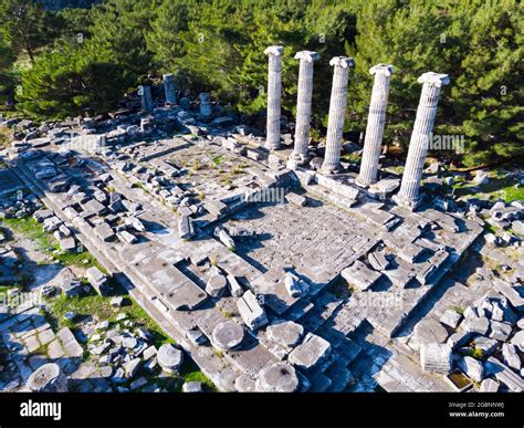 Temple Of Athena In Priene Stock Photo Alamy