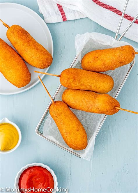 Easy Eggless Corndogs Recipe Recipe In 2021 Corn Dogs Eggless