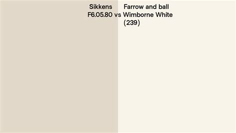 Sikkens F6 05 80 Vs Farrow And Ball Wimborne White 239 Side By Side