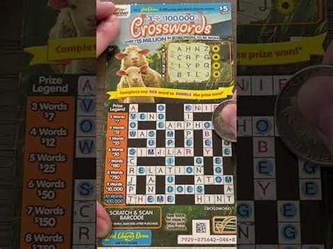 Crosswords Winning Scratch Ticket YouTube