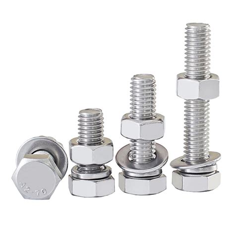 304 Stainless Steel Outer Hexagon Screw Bolt Nut Set Daquan Extended