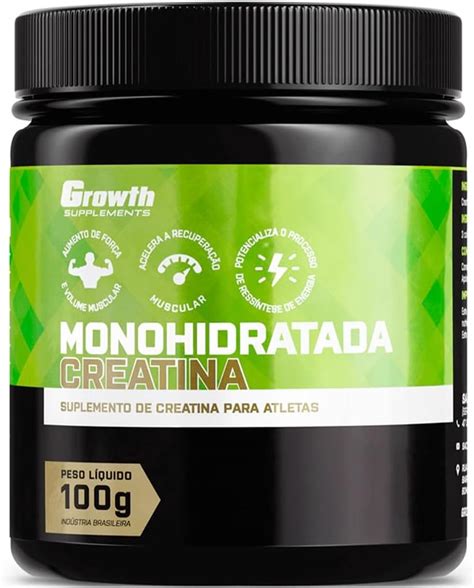 Creatina Monohidratada 100g Growth Supplements Br