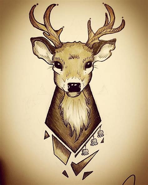 Ma New Tattoo What U Guys Think Tattoo Deertattoo Sketch Drawing