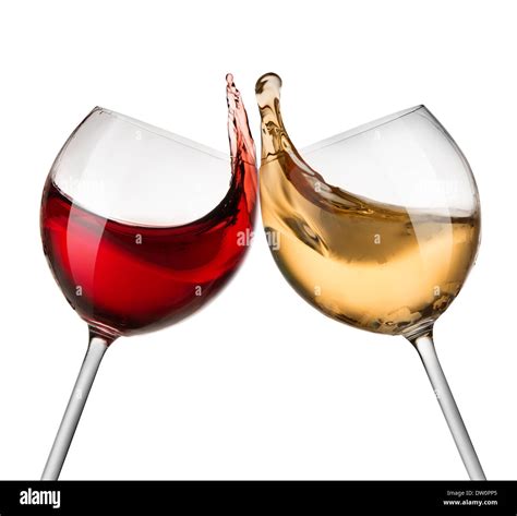 White And Red Wine Isolated On White Hi Res Stock Photography And