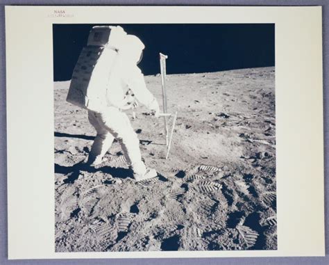 Sold At Auction Apollo 11 Buzz Aldrin On Lunar Surface Red Numbered