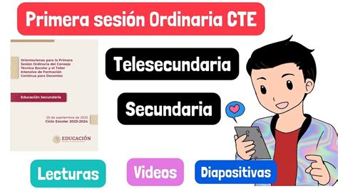 PASO A PASO PRIMERA SESIÓN DE CONSEJO TÉCNICO ESCOLAR SECUNDARIA Y