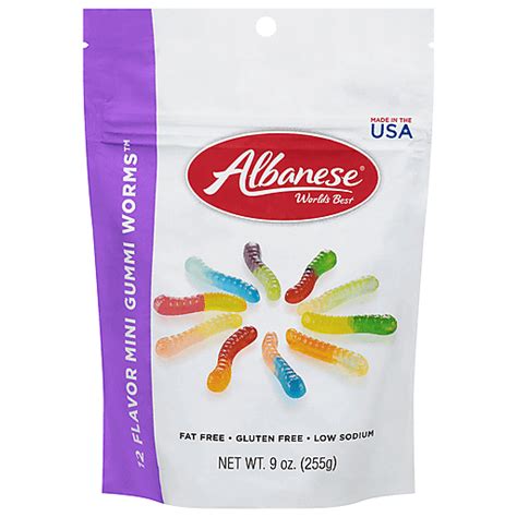 Albanese World's Best Gummi Worms, 12 Flavor, Mini 9 oz | Gummy Candy | Baesler's Market