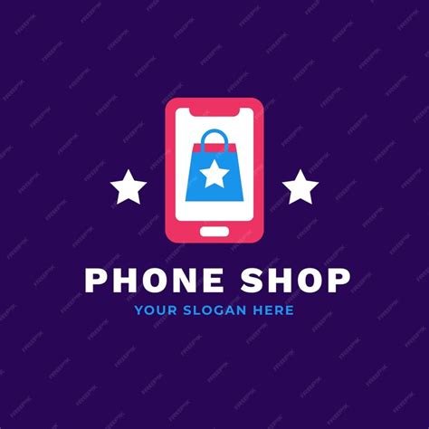 Free Vector Mobile Store Logo Design