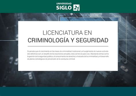 Lic Criminologia y seguridad Si pensás que el crecimiento en las