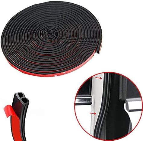 Car Door Seal CTRICALVER 5M 16FT Universal B Shape Car Rubber Seal Car