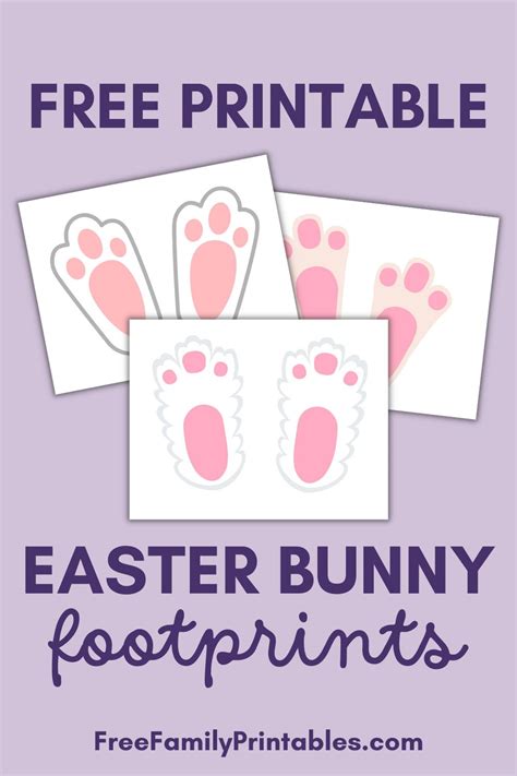 Free Printable Easter Bunny Footprints Making Frugal Fun