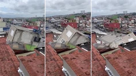 V Deo Veja Momento Em Que Casa Desaba Na Grande S O Paulo