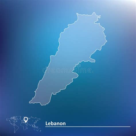 Kaart Van Libanon Vector Illustratie Illustration Of Overzicht 125151350