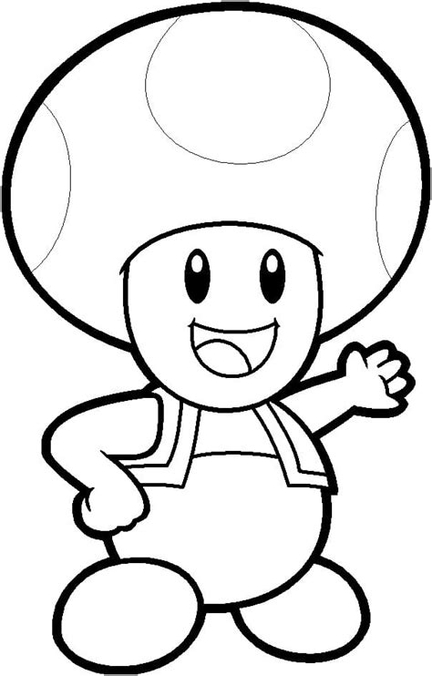 Toad From Mario Bros Coloring Page Free Printable Coloring Pages For