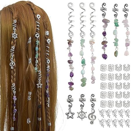 Amazon Frdtluthw Silver Hair Accessories Colored Natural Stone