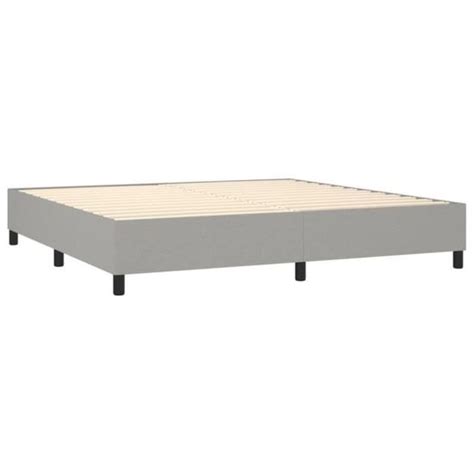 Zerone Sommier Ressorts De Lit Gris Clair X Cm Tissu Zr