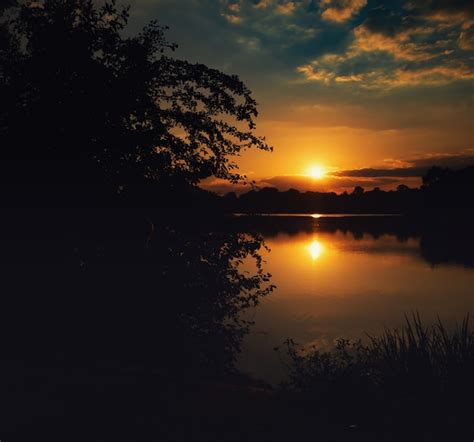 Premium Photo Beautiful Summer Sunset On A Lake In Bavaria