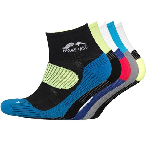 Buy More Mile Mens Five Pack London Cushioned Running Socks Various