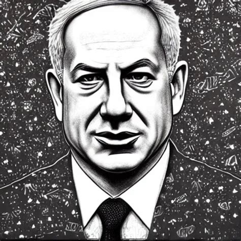 A Portrait Of Benjamin Netanyahu By Dan Hillier Stable Diffusion