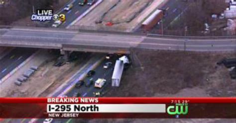 Tractor Trailer Crash Along I 295 Nb Snarls Traffic Cbs Philadelphia